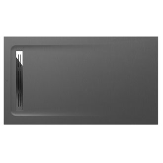 Plato de ducha 140x70cm pizarra Aquos Roca