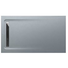 Plato de ducha 140x70cm cemento Aquos Roca