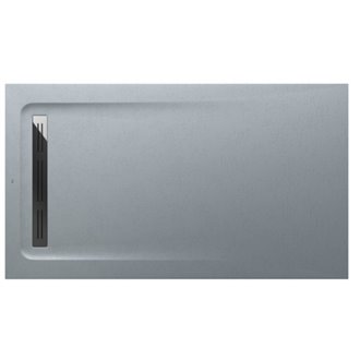 Plato de ducha 140x70cm cemento Aquos Roca