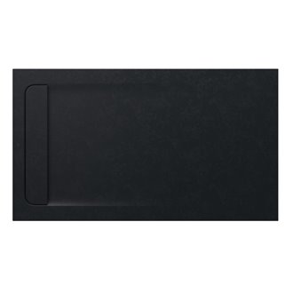 Plato de ducha 140x80cm negro Aquos Roca