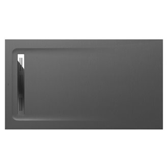 Plato de ducha 140x80cm pizarra Aquos Roca