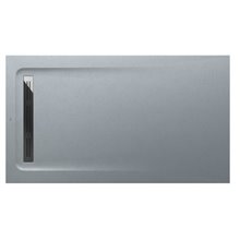 Plato de ducha 140x80cm cemento Aquos Roca