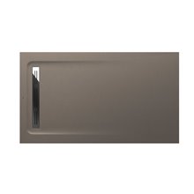 Plato de ducha 140x80cm moka Aquos Roca