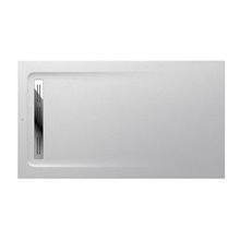 Plato de ducha 140x90cm blanco roto Aquos Roca