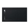 Plato de ducha 140x90cm negro Aquos Roca