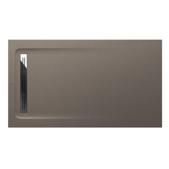 Plato de ducha 140x90cm moka Aquos Roca