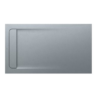 Plato de ducha 140x90cm cemento Aquos Roca