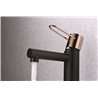 Grifo lavabo Negro Oro Rosa Milos Imex