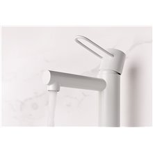 Grifo lavabo Blanco Mate Milos Imex
