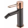 Grifo de bid&eacute; Negro Oro Rosa Milos Imex