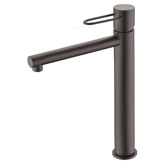 Grifo lavabo ca&ntilde;o alto Negro Mate Milos Imex