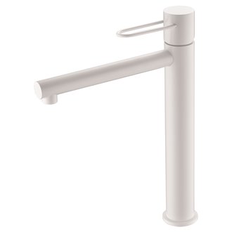 Grifo lavabo ca&ntilde;o alto Blanco Mate Milos Imex