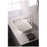 Grifo lavabo ca&ntilde;o alto Blanco Mate Milos Imex
