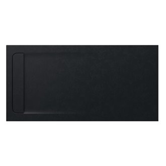 Plato de ducha 160x80cm negro Aquos Roca