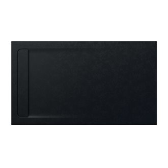 Plato de ducha 160x90cm negro Aquos Roca