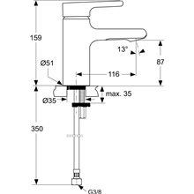 Grifo monomando lavabo Attitude Clásico Ideal Standard