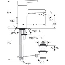 Grifo monomando bidé Attitude Clásico Ideal Standard