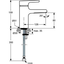 Grifo monomando lavabo Attitude Cascada Ideal Standard
