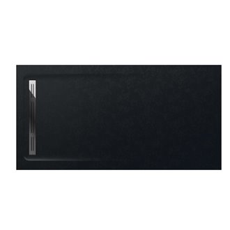 Plato de ducha 180x90cm negro Aquos Roca