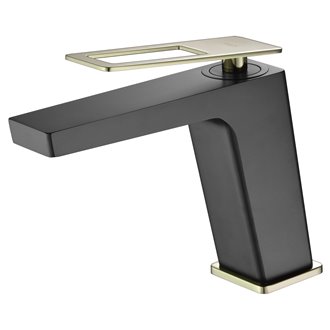 Grifo lavabo Negro Oro Suecia Imex