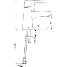 Grifo monomando lavabo Connect Ideal Standard