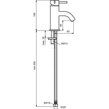 Grifo monomando 5L lavabo Mara Ideal Standard