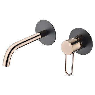 Grifo empotrado Negro Oro Rosa Milos Imex