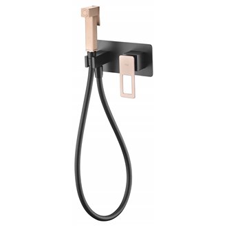 Grifo empotrado de bid&eacute; Negro Oro Rosa Suecia Imex
