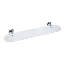Repisa cristal y aluminio 55cm Dual Baño Diseño