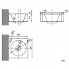Lavabo mural cuadrado acero 14x30x30 NOFER