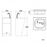 Lavabo registrable electr&oacute;nico acero NOFER