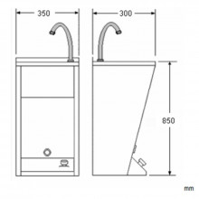Lavabo registrable mini acero NOFER
