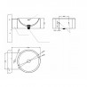 Lavabo mural design circular acero NOFER