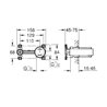 Grifo de lavabo mural L Grohe Essence