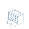 Mueble de ba&ntilde;o 2 cajones con lavabo cer&aacute;mico Vitale Royo