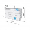 Mueble Roble/Blanco CRONOS SALGAR