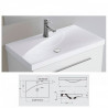 Mueble Moka Mate/Blanco CRONOS SALGAR