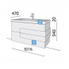 Mueble Moka Mate/Blanco CRONOS SALGAR
