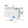 Mueble Moka Mate/Blanco CRONOS SALGAR