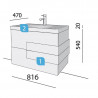 Mueble Blanco/Blanco CRONOS SALGAR