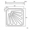 Plato acero 90x90 cm NOFER