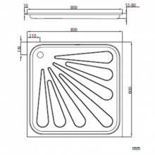 Plato acero 80x80 cm NOFER