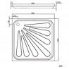 Plato acero 80x80 cm NOFER