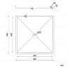 Plato acero 96x96 cm NOFER