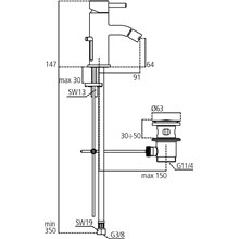 Grifo monomando bidé 5L Mara Ideal Standard