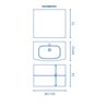 Mueble de ba&ntilde;o 2 cajones con lavabo cer&aacute;mico Wave Royo