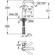 Grifo lavabo L lavabo Essence Grohe