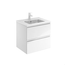 Mueble de baño 2 cajones con lavabo cerámico VIDA Compact Royo