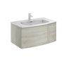 Mueble de ba&ntilde;o 1 caj&oacute;n con lavabo cer&aacute;mico Wave Royo