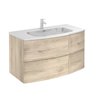 Mueble de ba&ntilde;o 2 cajones con lavabo cer&aacute;mico Wave Royo